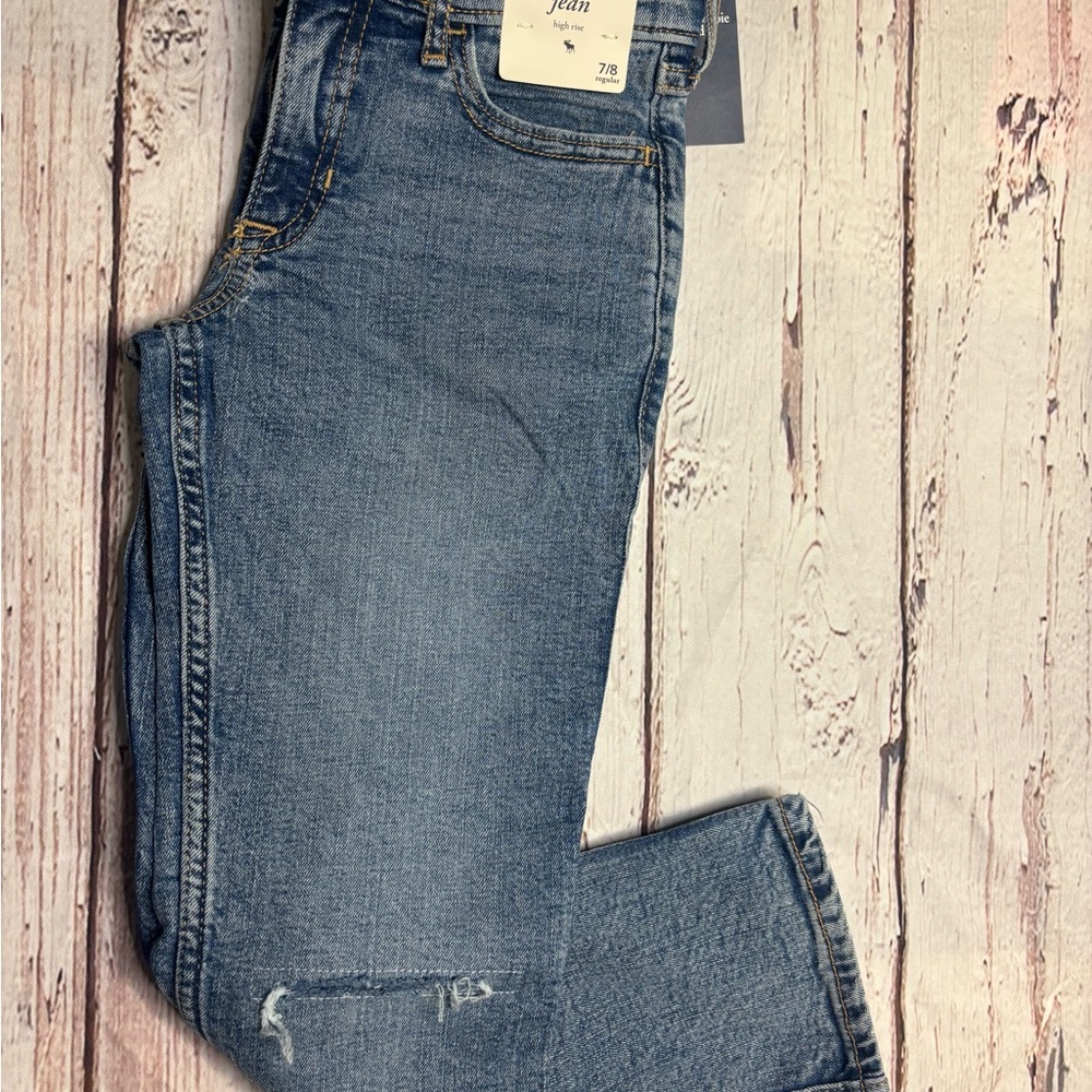 Abercrombie Kids High Rise 90’s Straight Jeans medium wash